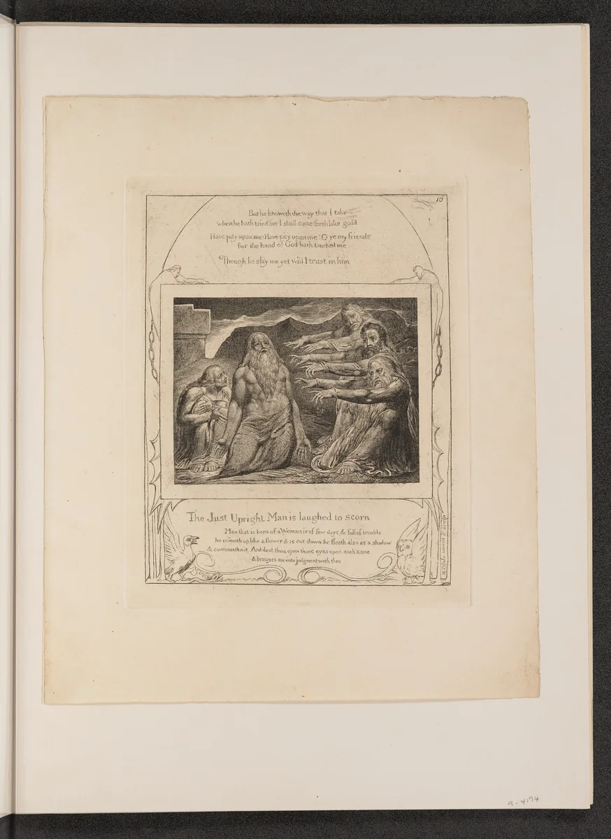 Job Rebuked by His Friends by William Blake, portfolio, 1825
