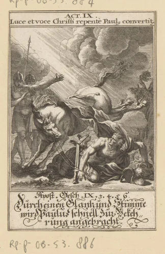 Bekering van apostel Paulus by anonymous, print, 1697