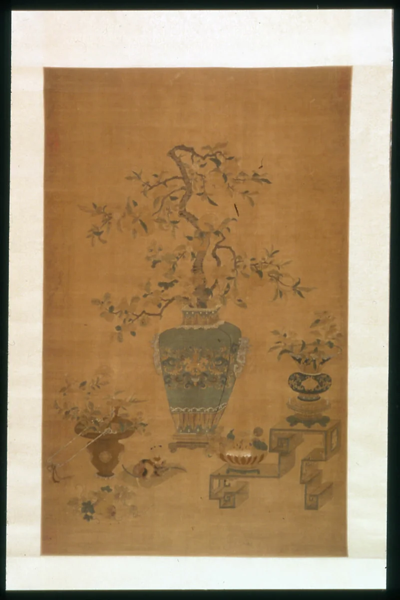 Hanging Scroll (Furnishing Fabric) by China, textile, 1801-1850