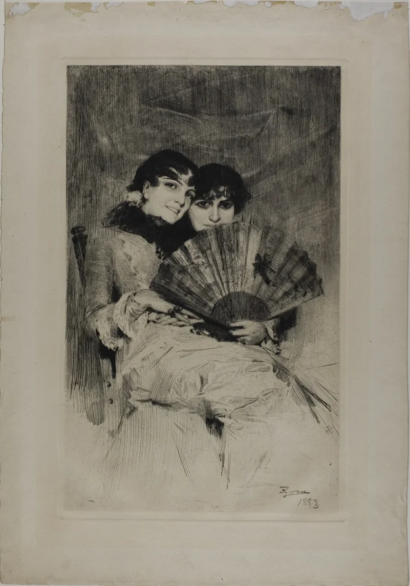 The Cousins by Anders Zorn, print, 1883