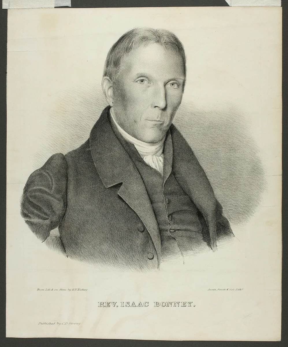 Reverend Isaac Bonney by Benjamin F. Nutting, print, 1826-1833
