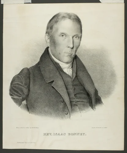 Reverend Isaac Bonney by Benjamin F. Nutting, print, 1826-1833