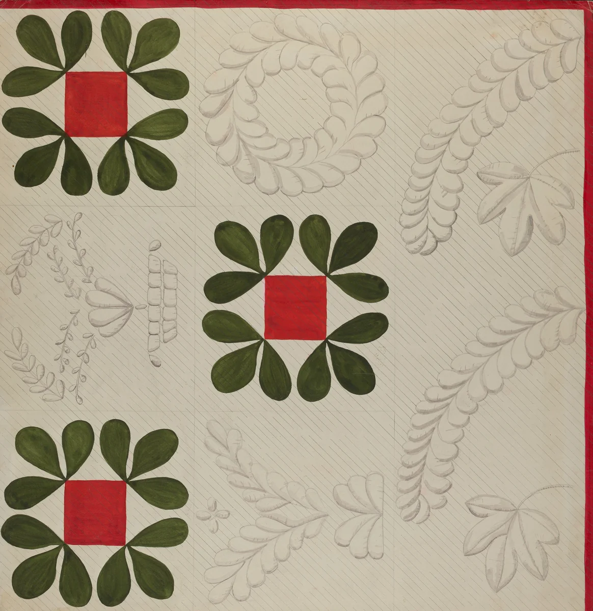 Quilt by Katherine Hastings, index of american design, 1936