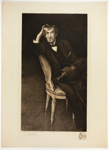 Portrait of Whistler by Jacques Reich, print, 1916