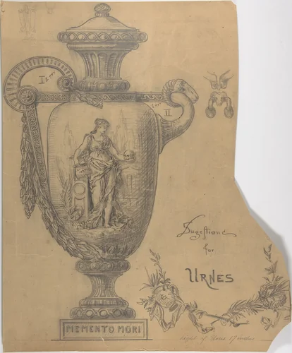Suggestions for Urns by L. V. Grave, drawing, 1700-1800
