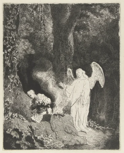 Offer van Gideon by Ferdinand Bol, print, 1640-1644