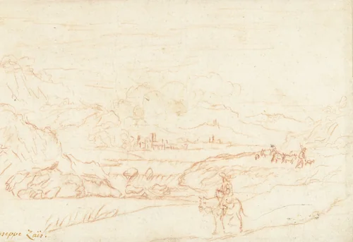 Landschap by Giuseppe Zaïs, drawing, 1719-1784
