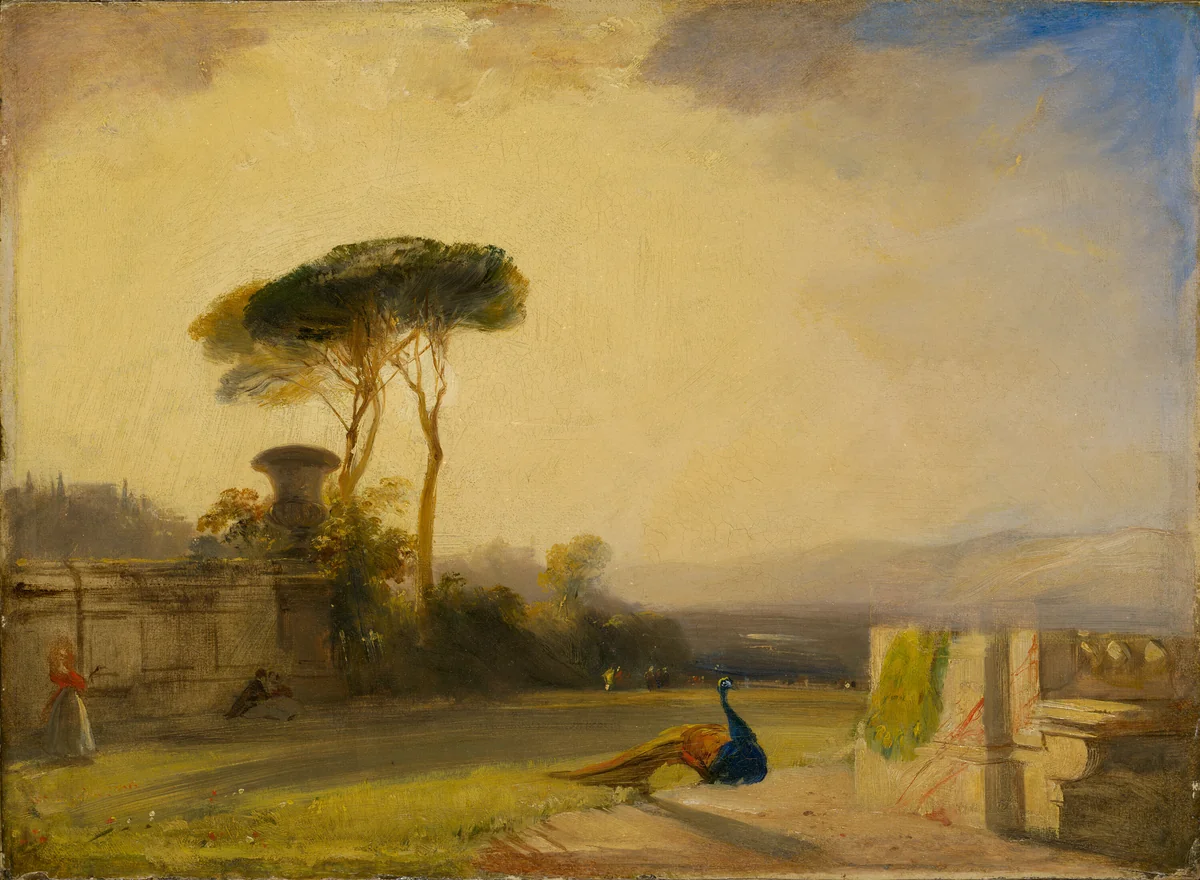 View on the Grounds of a Villa near Florence by Richard Parkes Bonington, painting, 1826