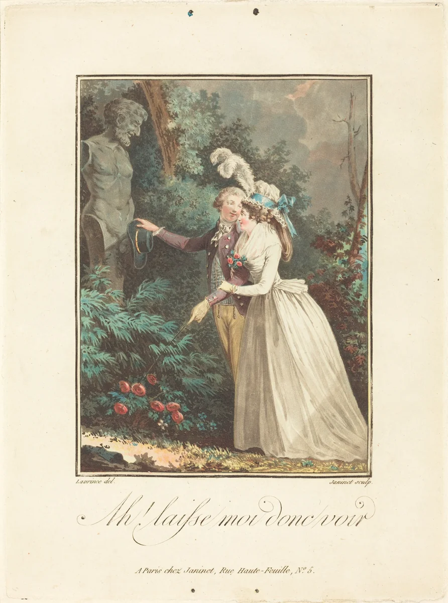 Ah! Laisse-moi donc voir by Jean-François Janinet; Nicolas Lavreince, print, 1752-1814