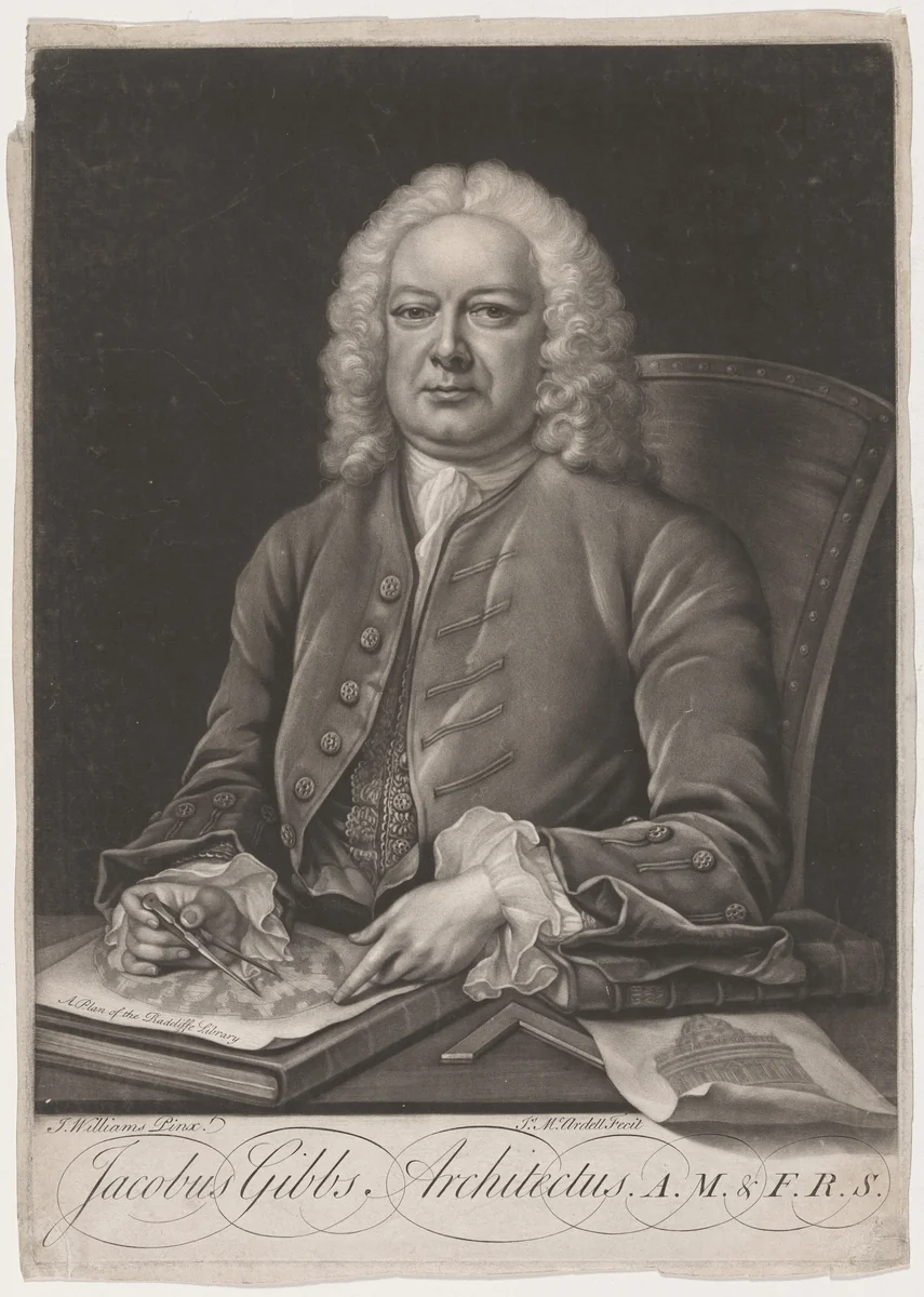 James Gibbs, Architect by James MacArdell; John Michael Williams, print, 1728-1765