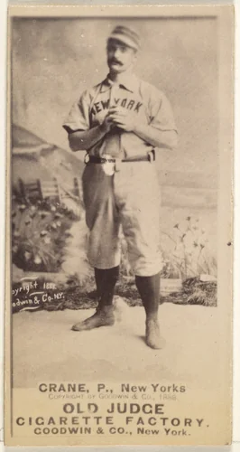 Ed Crane, Pitcher, New York, from the Old Judge series (N172) for Old Judge Cigarettes by Goodwin & Company, photograph, 1888
