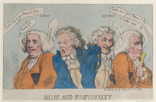 Blue and Buff Loyalty by Thomas Rowlandson, print, 1788