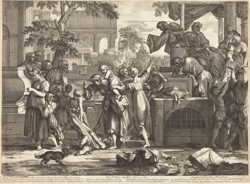 Vestine nudos by Sébastien Bourdon, print, 1665-1670