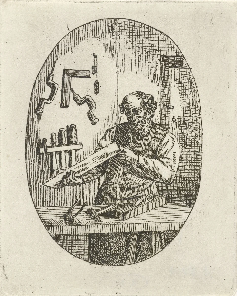 Timmerman by David van der Kellen, print, 1814-1879