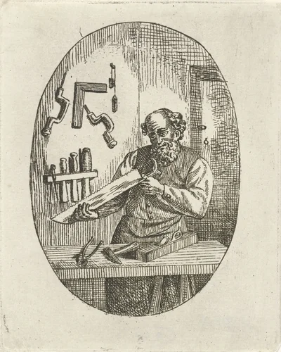 Timmerman by David van der Kellen, print, 1814-1879