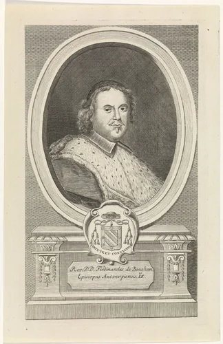 Portret van Johan Ferdinand Beughem by Jan Baptist Jongelinx, print, 1710-1725