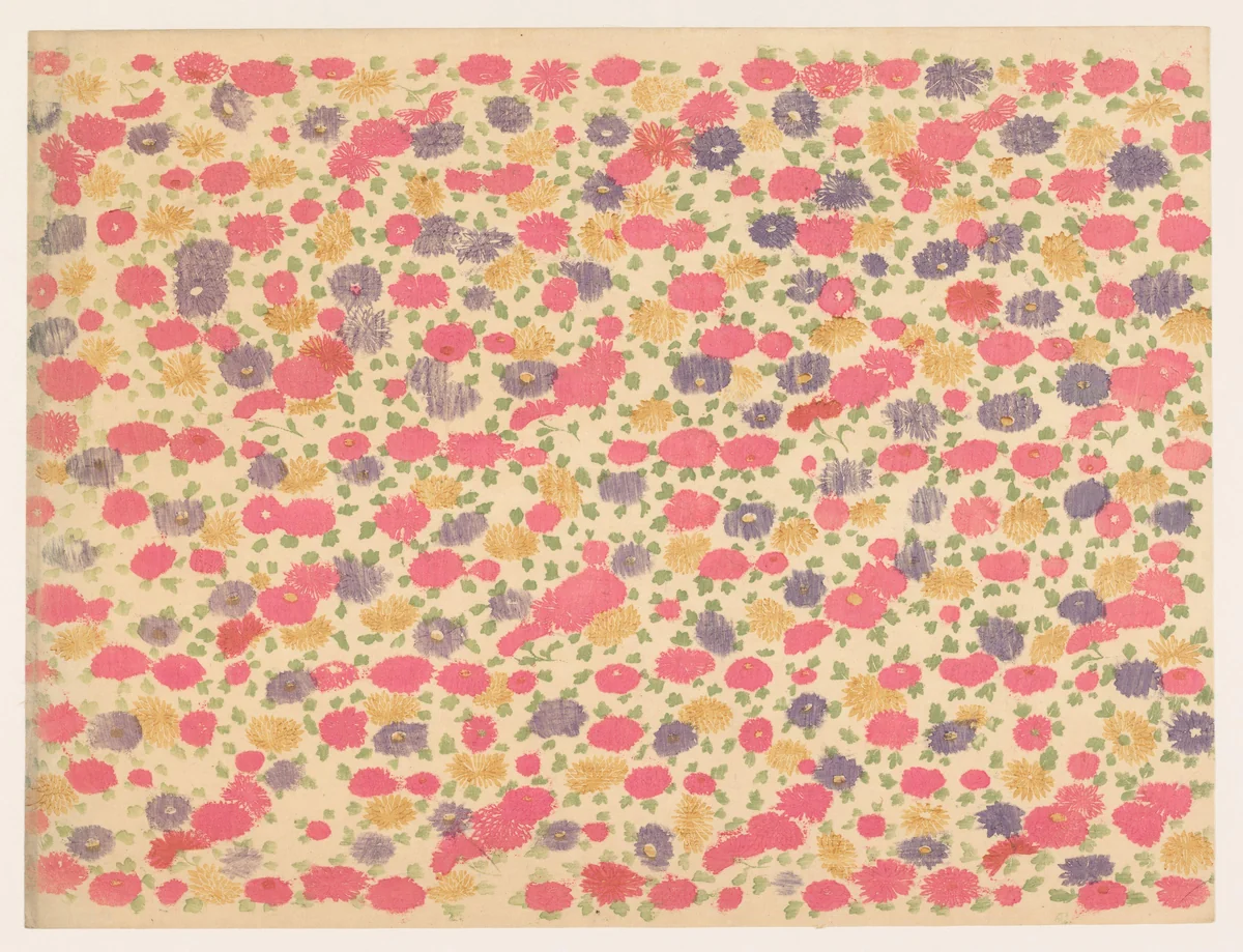 Strooipatroon van bloemen by anonymous, other, 1860-1930