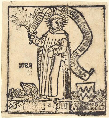 Saint Bruno by German 15th Century, print, 1460-1480