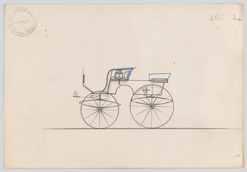 Design for T-Cart, no. 3122a by Brewster & Co., drawing, 1875