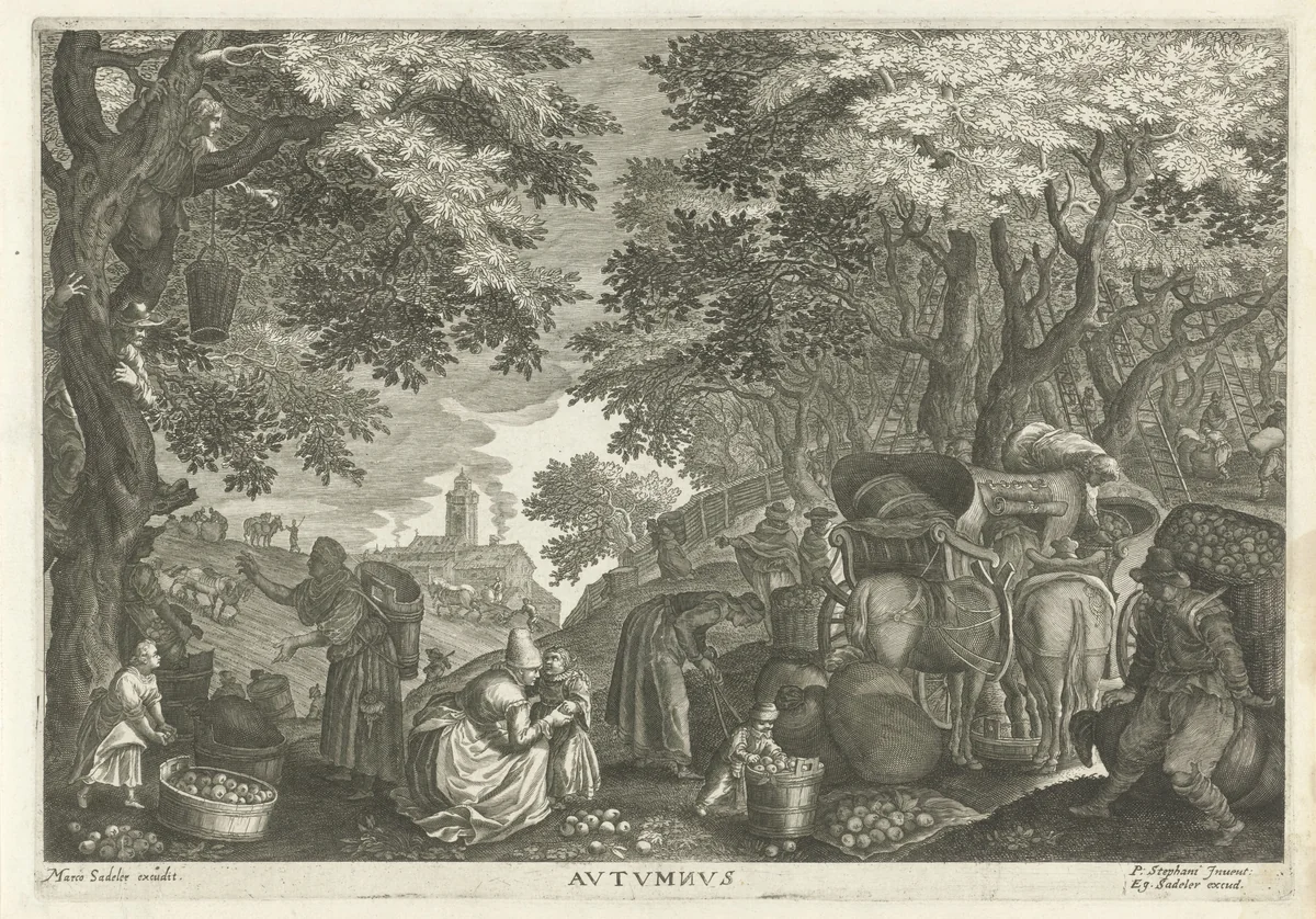 Herfst by Aegidius Sadeler, print, 1620