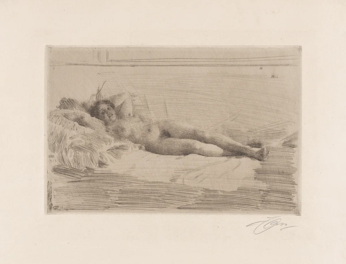 Elin by Anders Zorn, print, 1913