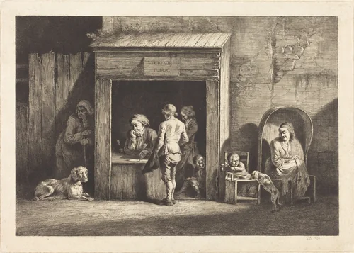 The Public Scribe by Jean Jacques de Boissieu, print, 1790