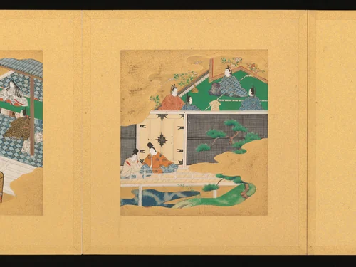 Scenes from The Tale of Genji by Tosa School, painting, 1600-1615