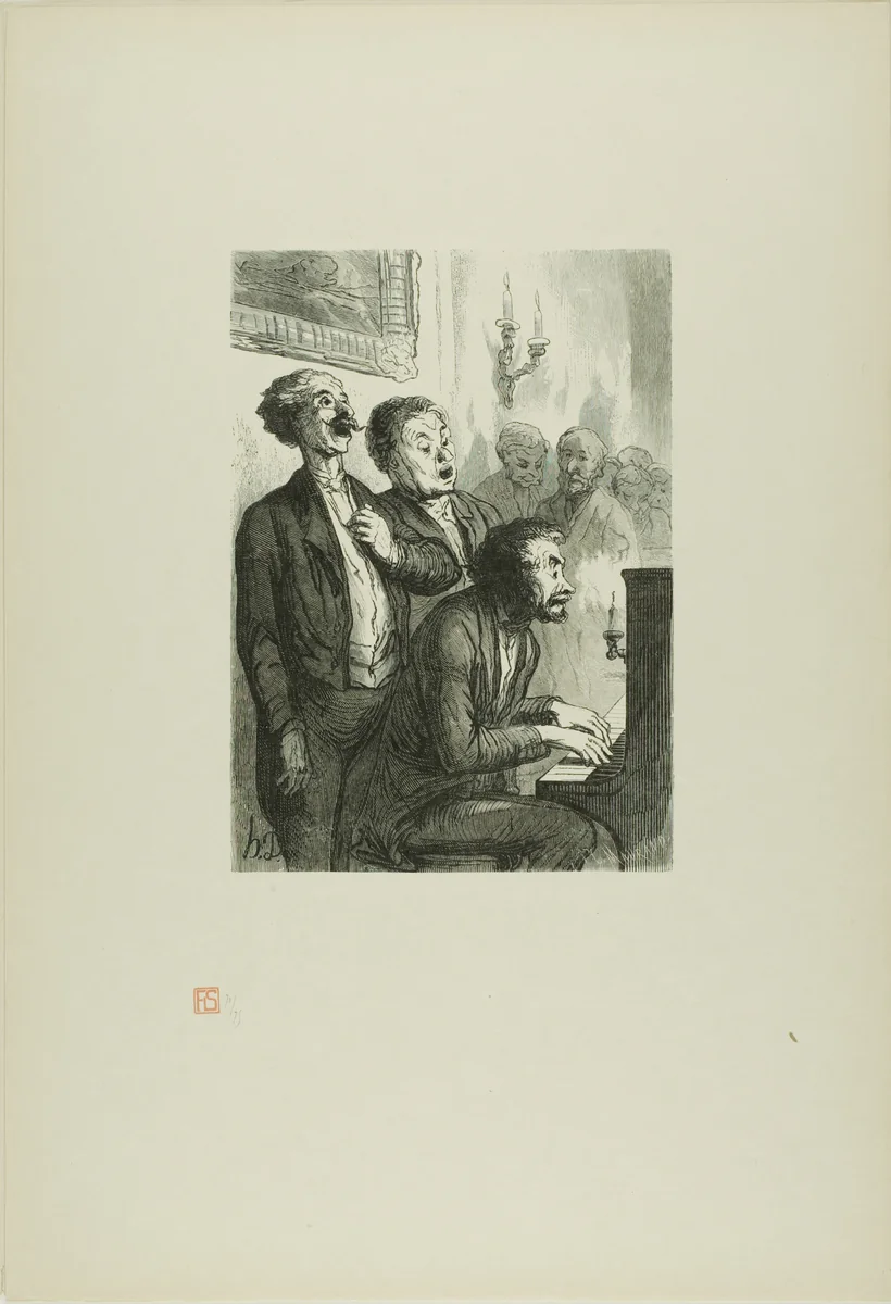 The Chamber Musicians by Charles Maurand, print, 1862