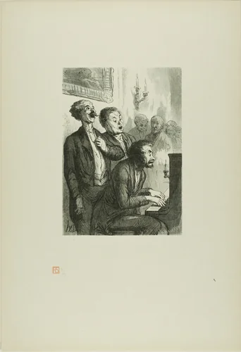 The Chamber Musicians by Charles Maurand, print, 1862