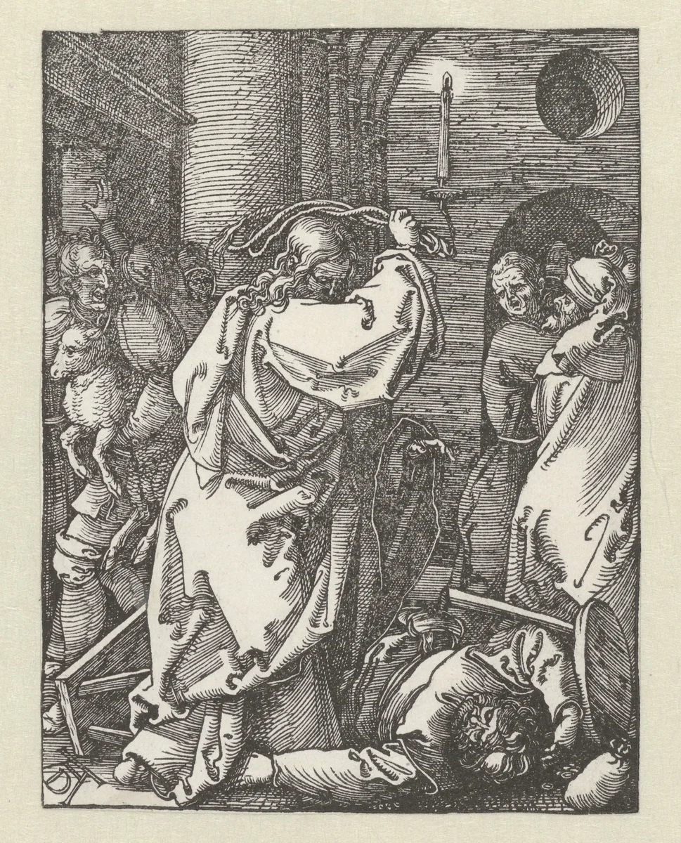 Tempelreiniging by Unknown, print, 1508-1509