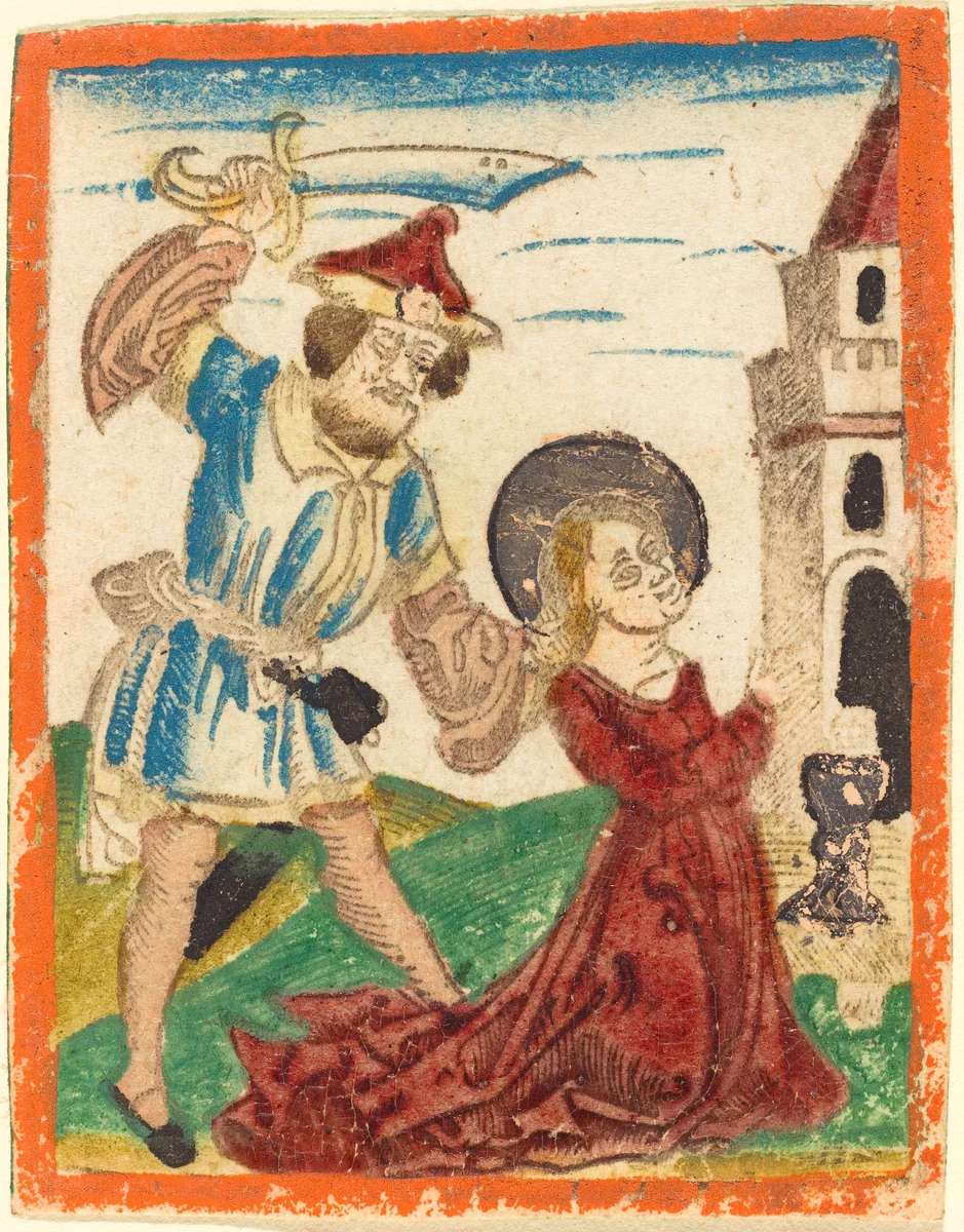 The Martyrdom of Saint Barbara by German 15th Century, print, 1480-1490