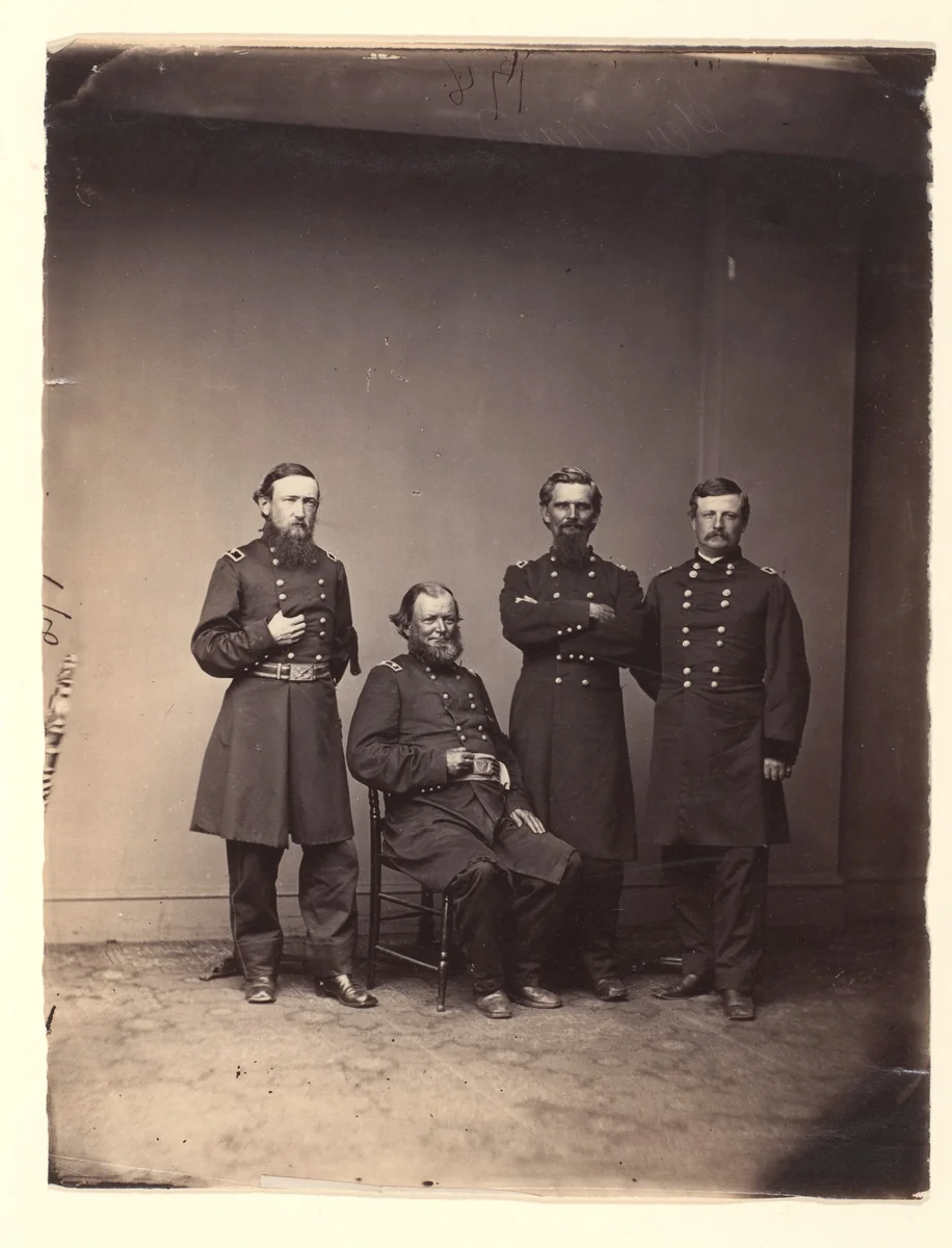 General William Ward and Staff by Mathew Brady, photograph, 1856-1866