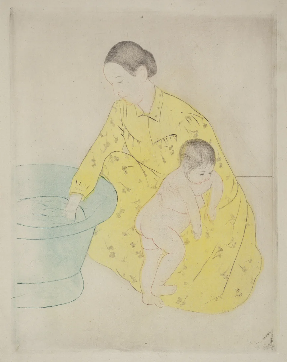 The Bath by Mary Cassatt, print, 1890-1891