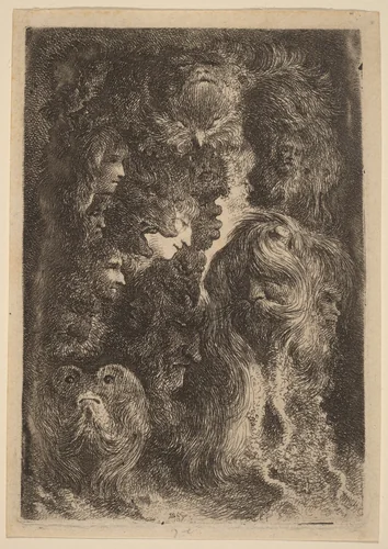 Fantastic Heads by Bartholomeus Breenbergh
Jacques de Gheyn III, print, 1638