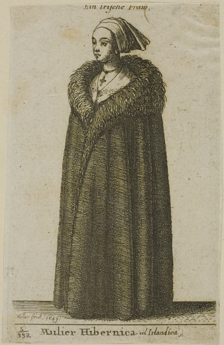 Irish Woman by Wenceslaus Hollar, print, 1649