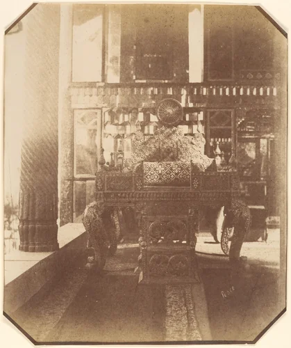 [Golestan, The Peacock Throne, Teheran, Iran] (Takht-I Taous) by Luigi Pesce, photograph, 1840-1869