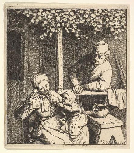The Doll by Adriaen van Ostade, print, 1610-1685