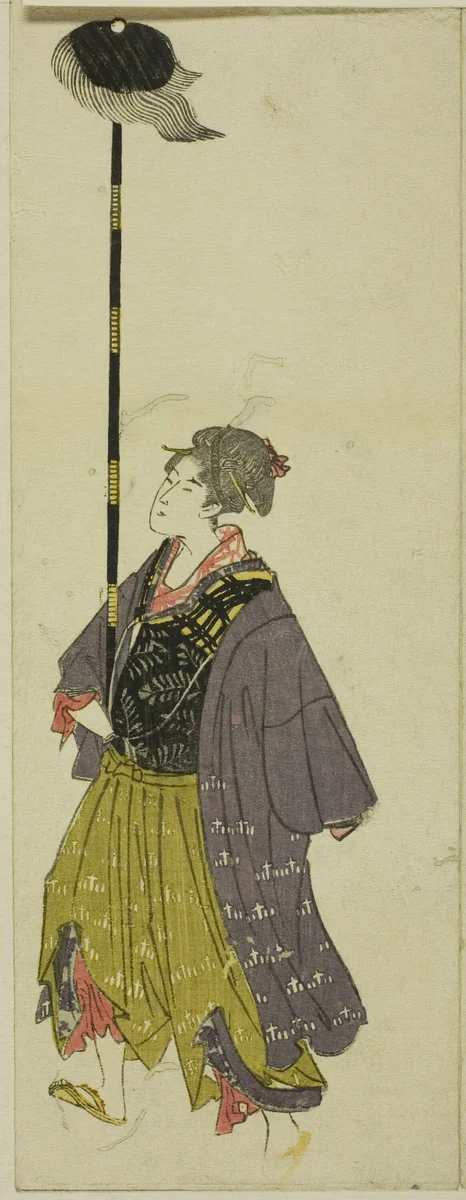 Parody of a daimyo procession by Utagawa Toyohiro (歌川豊広), print, 1800-1812