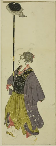 Parody of a daimyo procession by Utagawa Toyohiro (歌川豊広), print, 1800-1812