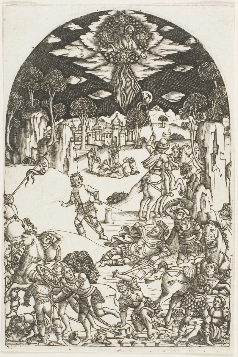 The Conversion of Saint Paul by Unknown Artist, print, 1401-1500