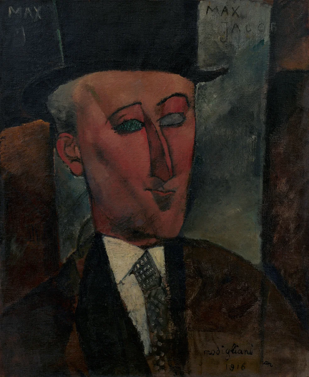 Portrait de Max Jacob by Amedeo Modigliani, painting, 1916