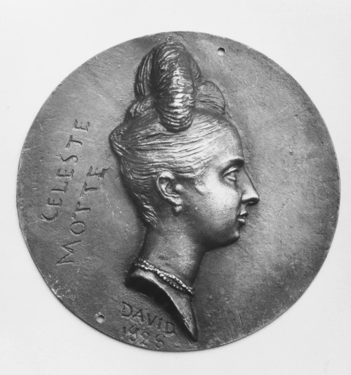 Céleste Motte (afterwards wife if the designer and painter, Achille Devéria) by Pierre-Jean David d'Angers, metalwork, 1828