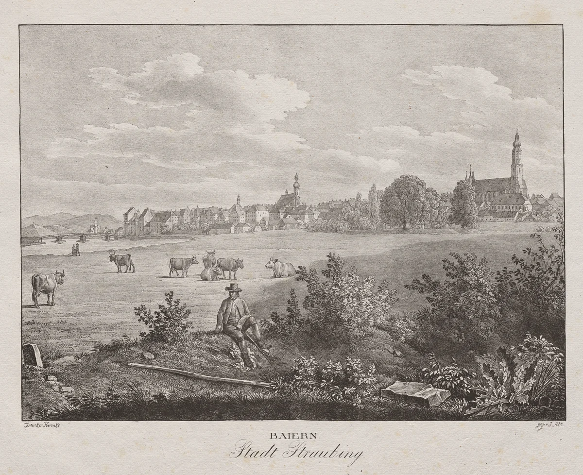 Baiern, Stadt Straubing by Jakob Alt, print
