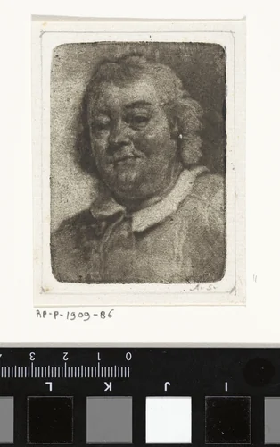 Buste van een man by Aert Schouman, print, 1720-1792
