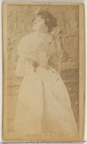 Marie Halton, from the Actors and Actresses series (N45, Type 8) for Virginia Brights Cigarettes by Allen & Ginter, photograph, 1885-1891