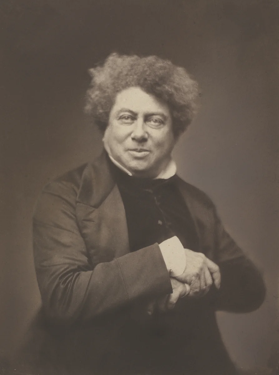 Alexandre Dumas père (1802-1870) by Nadar, photograph, 1855