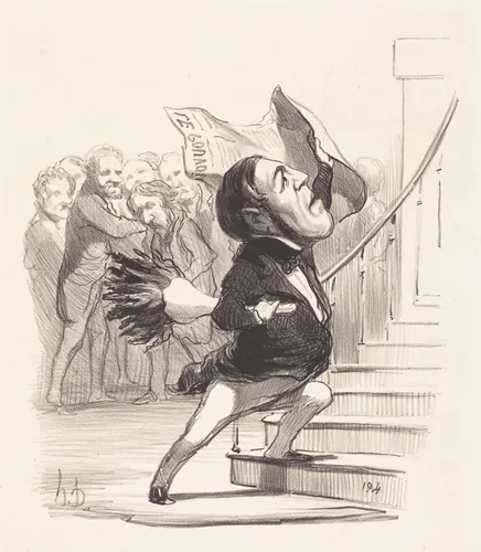 A. Granier de Cassagnac by Honoré Daumier, print, 1849