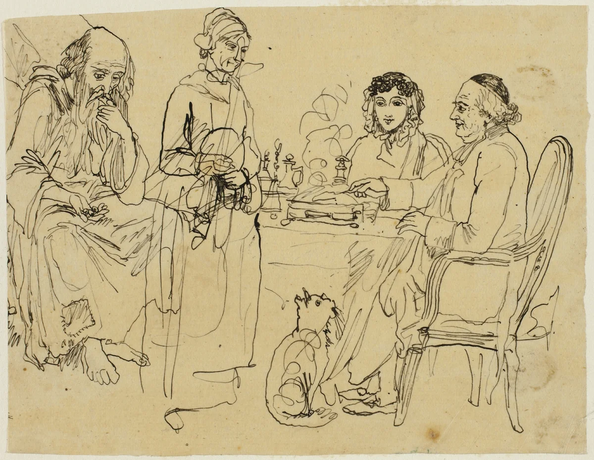 Alms to the Poor by Rodolphe Bresdin, drawing, 1845-1885