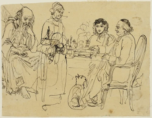 Alms to the Poor by Rodolphe Bresdin, drawing, 1845-1885