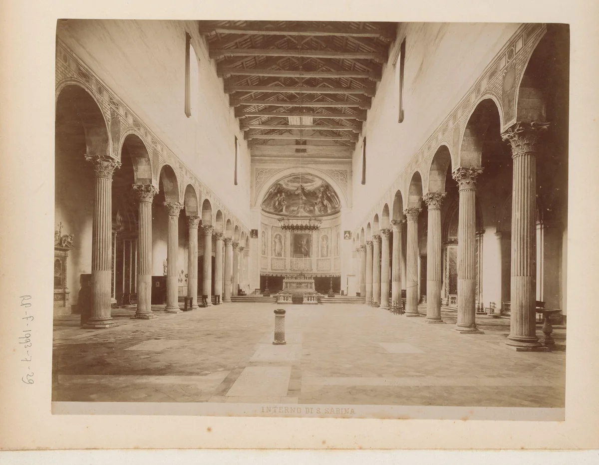 Interieur van de Santa Sabina te Rome by anonymous, book, 1860-1880